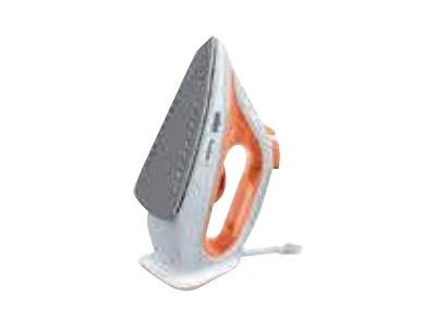 Braun TexStyle 1 SI1009OR, Höyrysilitysrauta, Tarttumaton pohjalevy, 1,9 m, 25 g/min, Oranssi, Valkoinen, 120 g/min