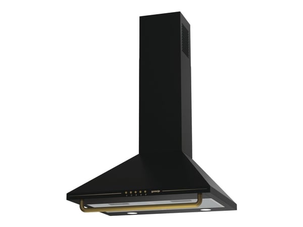 Gorenje WHC63CLB - Panser - røykkanal - bredde: 60 cm - dybde: 50 cm - ekstraksjon og resirkulasjon (-) - matt svart