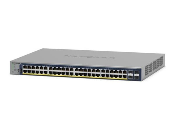 NETGEAR Smart GS752TPP - V3 - switch - L3 Lite - smart - 48 x 10/100/1000 (PoE+) + 4 x Gigabit SFP - rackmonterbar - PoE+ (760 W)