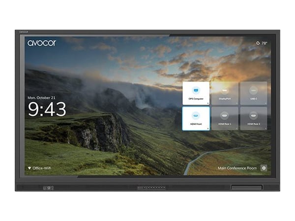 Avocor AVE-8640 - 86" Diagonalklasse E Series LED-bakgrunnsbelyst LCD-skjerm - interaktiv - med pekeskjerm (multiberørings) - 4K UHD (2160p) 3840 x...