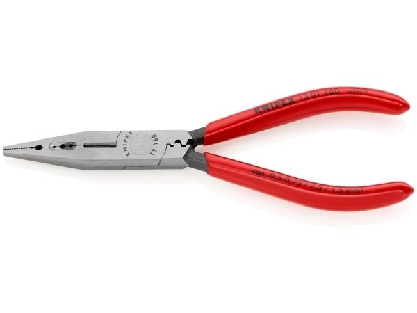 Knipex 13 01 160, Nåltänger, Kromvanadinstål, Plast, Röd, 160 mm, 112 g