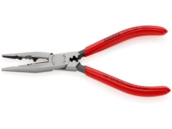 Knipex 13 01 160, Nåltänger, Kromvanadinstål, Plast, Röd, 160 mm, 112 g
