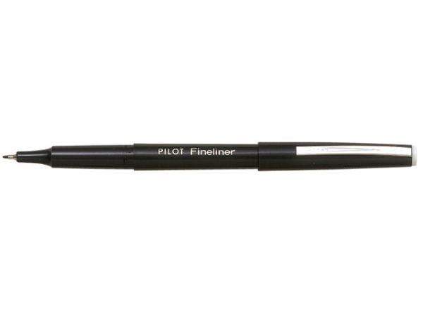 Pilot SW-PPF, Musta, Musta, Pyöreä, Vesipohjainen muste, 0,4 mm, Metalli