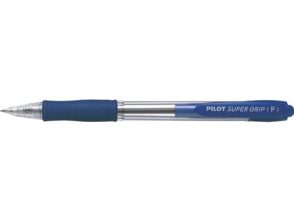 Kuglepen Pilot Super Grip F blå 0,5mm kugle 0,22mm stregbredde - (12 stk.)