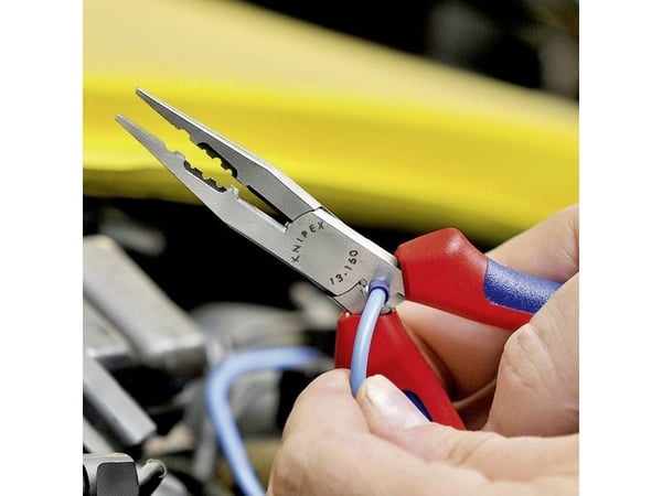 Knipex 13 01 160, Nåltänger, Kromvanadinstål, Plast, Röd, 160 mm, 112 g