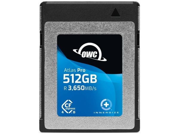 OWC Atlas Pro, 512 GB, CFexpress, 3650 MB/s, 3000 MB/s, Beskyttelse mot elektrostatisk utladning (ESD), Slagbestandig, Sjokkresistent, UV-resistens...