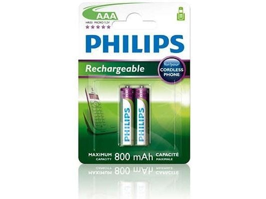 Philips Multilife R03B2A80 - Batteri 2 x AAA - NiMH - (oppladbart) - 800 mAh