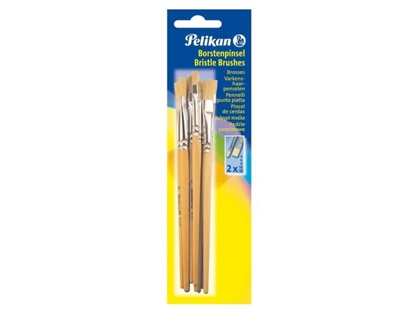 Pelikan 720409, Flat pensel, Sølv, 10 stykker Pelikan 720409, Flat pensel, Sølv, 10 stykker