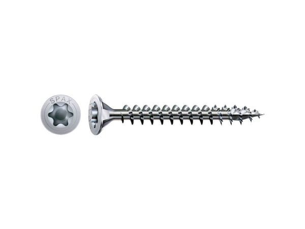 SPAX 1191010400503, Ruuvi, sinkki, puu, litteä pää, Torx, sininen