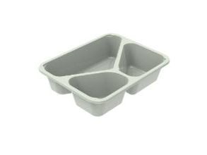 Bakke 3-rum C2227-3K Rektangulær 255/355/685ml L227xB178xH53mm CPET Evolve,276 stk/krt