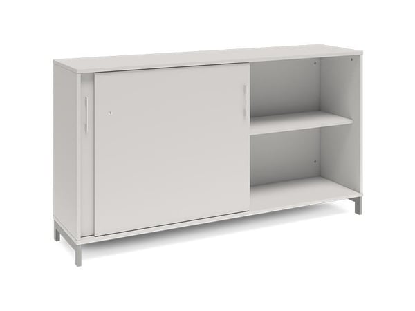 Toimistokaappi DNA, 1600x890 mm, vaaleanharmaa/alunharmaa, liukuovi 2A4