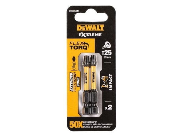 Dewalt iskukärki T25 2 kpl (DT70534T)