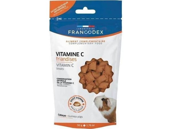 FRANCODEX C-vitamin-godbidder - godbidder til marsvin - 50g