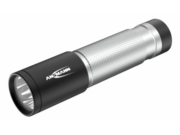 ANSMANN 70B - Lommelykt - LED - 3 W - 6000 K - svart, sølv