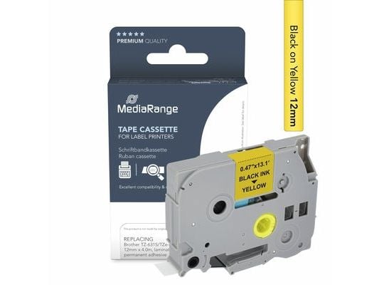 MediaRange MRBTZ631S, Brother TZ-631S/TZe-631S,, Sort, Brother, 1,2 cm, 4 m, 1 stk