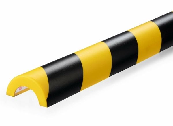 Durable 1115130, Polyuretan (PU), Svart, Gult, Avrundet, 1000 mm, 50 mm, 3 cm