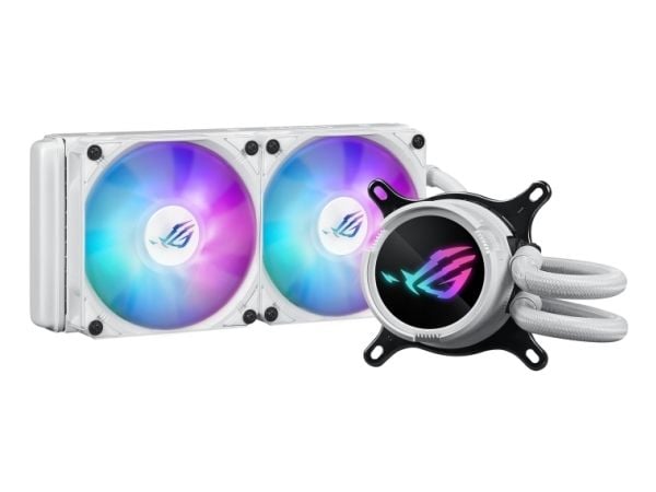 ASUS ROG STRIX LC III 240 ARGB - White Edition - væskekjølesystem for prosessor - Radiatorstørrelse: 240 mm - (for: LGA1700, LGA1200, LGA115x Socke...