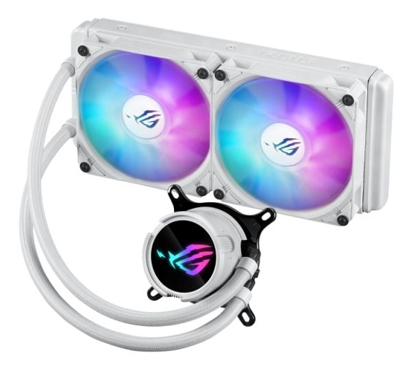 ASUS ROG STRIX LC III 240 ARGB - White Edition - væskekjølesystem for prosessor - Radiatorstørrelse: 240 mm - (for: LGA1700, LGA1200, LGA115x Socke...