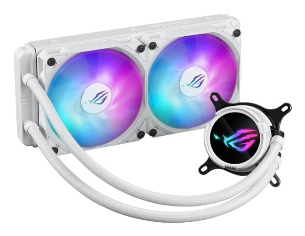 ASUS ROG STRIX LC III 240 ARGB - White Edition - væskekjølesystem for prosessor - Radiatorstørrelse: 240 mm - (for: LGA1700, LGA1200, LGA115x Socke...