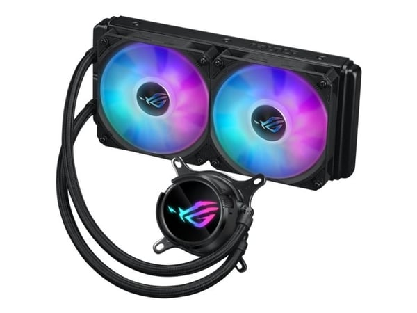ASUS ROG Strix LC III 240 ARGB all-in-one CPU-nestejäähdytin, jossa on 360 kääntyvä vesilohko Premium ROG ARGB -tuulettimet