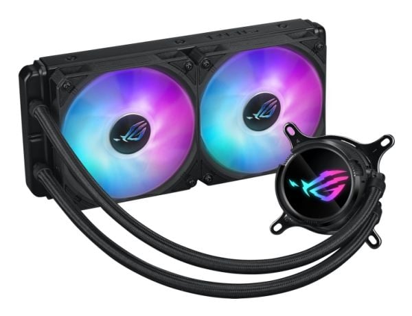 ASUS ROG Strix LC III 240 ARGB all-in-one CPU-nestejäähdytin, jossa on 360 kääntyvä vesilohko Premium ROG ARGB -tuulettimet