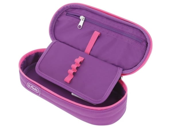 Herlitz Etui Dip Dye, Mykt penal, Polyester, Rosa, Lilla, Monokromatisk, Glidelås, Oppvekst