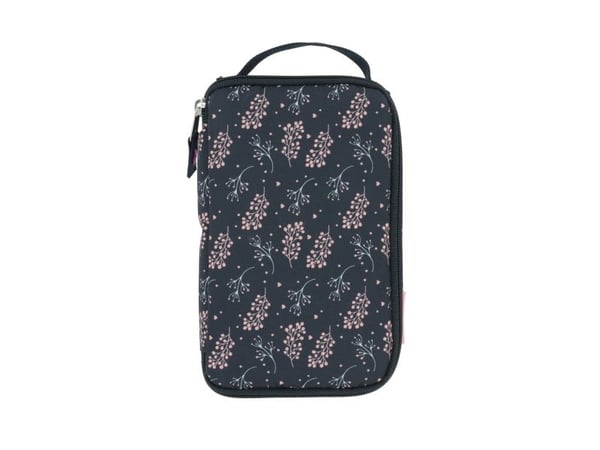 Herlitz 2 Go, Mykt penal, Polyester, Marineblå, Rosa, Mønster, Glidelås, Oppvekst
