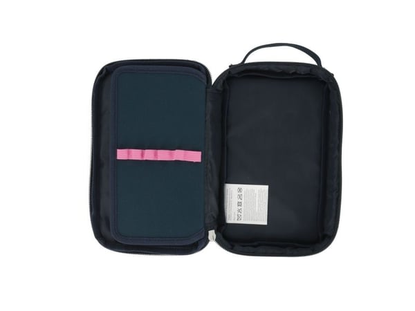 Herlitz 2 Go, Mykt penal, Polyester, Marineblå, Rosa, Mønster, Glidelås, Oppvekst
