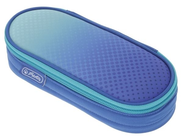 Herlitz Etui Dip Dye, Mykt penal, Polyester, Blå, Turkis, Monokromatisk, Glidelås, Oppvekst