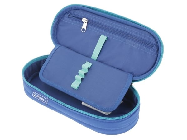Herlitz Etui Dip Dye, Mykt penal, Polyester, Blå, Turkis, Monokromatisk, Glidelås, Oppvekst