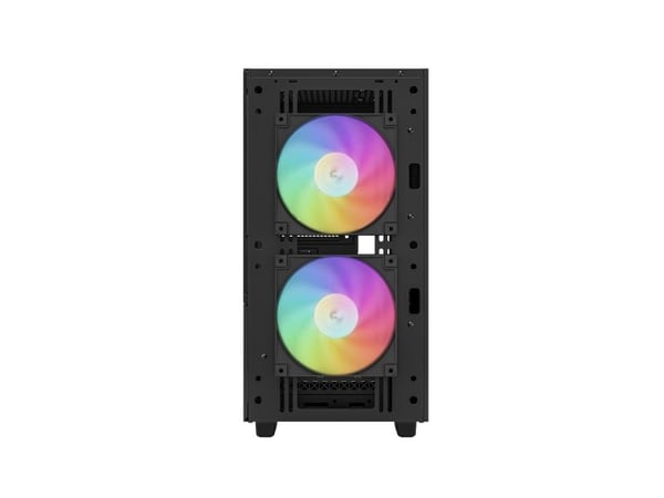 DeepCool CH360 DIGITAL - mATX - sidepanel med vindu (herdet glass) - ingen strømforsyning (ATX / PS/2) - svart - USB/lyd