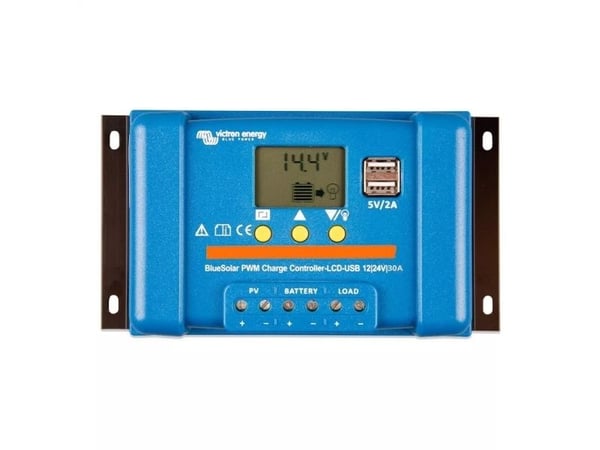 Victron Energy Blue-Solar PWM-LCD&USB lataussäädin PWM 12 V, 24 V 30 A (SCC010030050)