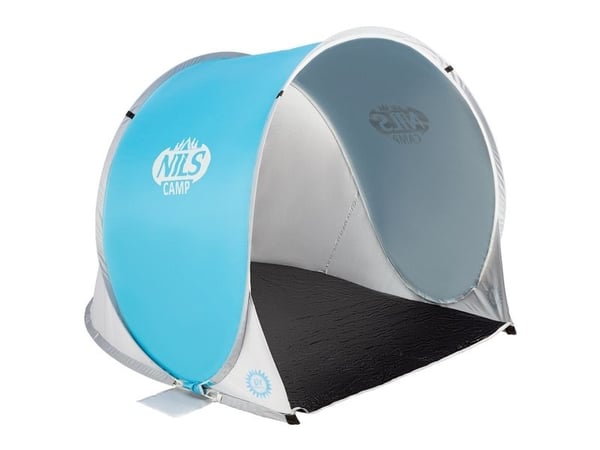 Nils Extreme NC3173 blå-grå telt til strand/plass selvoppslåbart gulv NILS CAMP