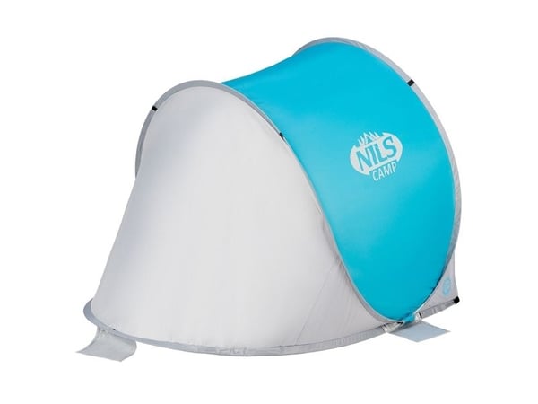 Nils Extreme NC3173 blå-grå telt til strand/plass selvoppslåbart gulv NILS CAMP