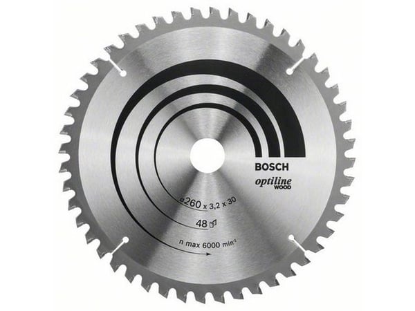 Bosch RUNDSAVKL OPTILINE Ø260X30X3,2MM 48T K&G