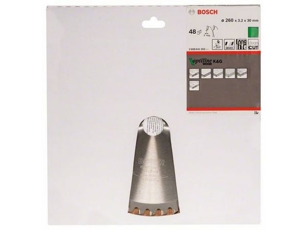 Bosch RUNDSAVKL OPTILINE Ø260X30X3,2MM 48T K&G