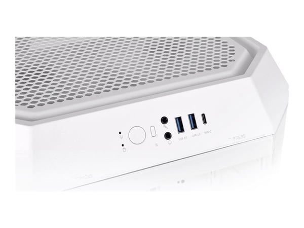 Thermaltake The Tower 300 Snow - Mikrotårn - mini ITX / micro ATX - sidepanel med vindu (herdet glass) - ingen strømforsyning - snø - USB/lyd