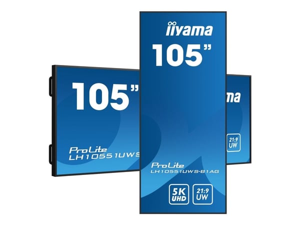 iiyama ProLite LH10551UWS-B1AG - 105" Diagonalklasse (104.7" synlig) LED-bakgrunnsbelyst LCD-skjerm - intelligent skilting - 5K UHD (2160p) 5120 x ...