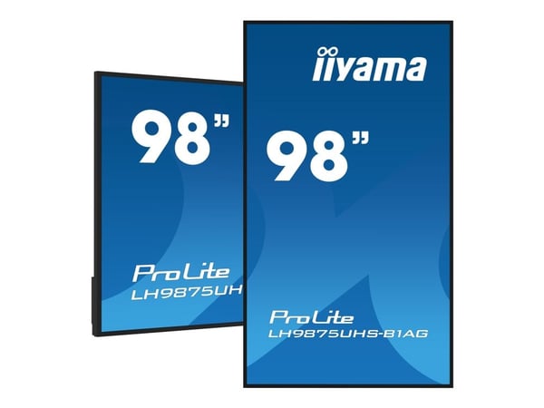 iiyama ProLite LH9875UHS-B1AG - 98" Diagonalklasse (97.5" synlig) LED-bakgrunnsbelyst LCD-skjerm - intelligent skilting - med innebygd SoC-mediespi...