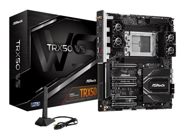 ASRock TRX50 WS - Hovedkort - utvidet ATX (E-ATX) - Socket sTR5 - AMD TRX50 Chipset - USB4, USB-C 3.2 Gen 2x2, USB 3.2 Gen 2, USB 3.2 Gen 1 - 10 Gi...