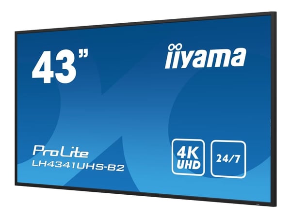 iiyama ProLite LH4341UHS-B2 - 43" diagonaaliluokan (42,5" katseltavaksi) LED-taustavalaistu LCD-paneelinäyttö - digitaalinen opaste - 4K UHD (2160p...