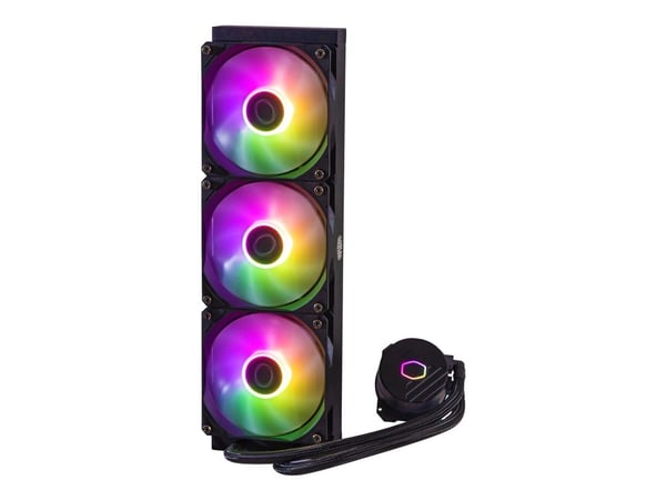 Cooler Master MasterLiquid 360L Core ARGB White, Nestejäähdytyspakkaus, 12 cm, 650 RPM, 1750 RPM, 27,2 dB, 71,93 cfm