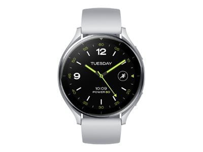Xiaomi Watch 2 - Smartklokke med stropp - håndleddstørrelse: 140-210 mm - display 1.43" - 32 GB - Bluetooth, Wi-Fi - 36.8 g - sølv - demo