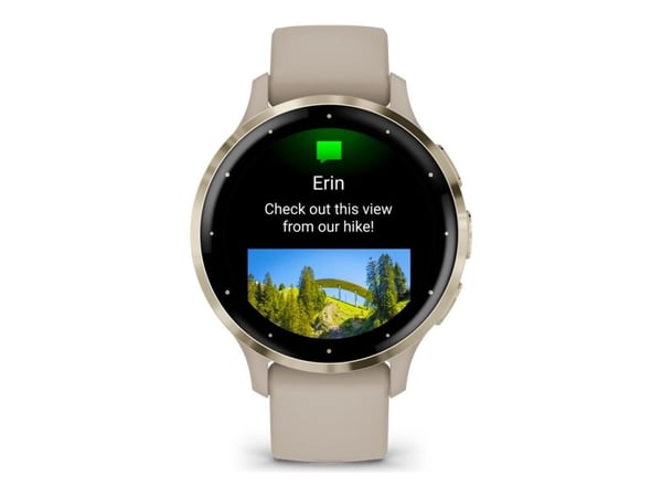 Garmin Venu 3S - 41 mm - fransk grått - smartklokke med bånd - silikon - håndleddstørrelse: 110-175 mm - display 1.2" - 8 GB - Bluetooth, ANT+, Wi-...