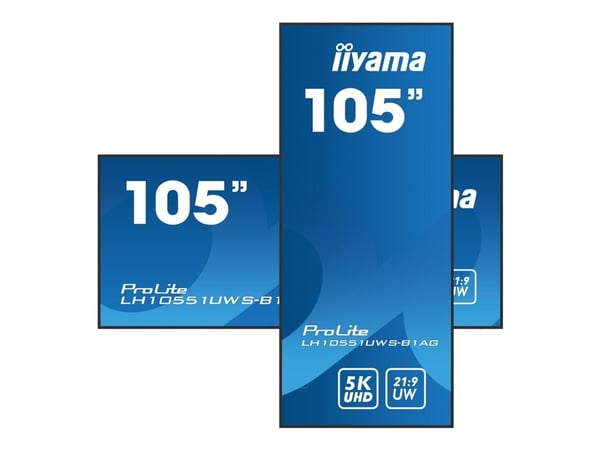 iiyama ProLite LH10551UWS-B1AG - 105" Diagonalklasse (104.7" synlig) LED-bakgrunnsbelyst LCD-skjerm - intelligent skilting - 5K UHD (2160p) 5120 x ...