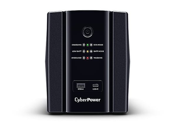 CyberPower UT Series UT1500EG - UPS - AC 230 V - 900 watt - 1500 VA - enkeltfase - Ethernet 10/100/1000, USB - utgangskontakter: 4 - svart