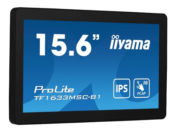 iiyama ProLite TF1633MSC-B1 - LED-skjerm - 15.6" - åpen ramme - berøringsskjerm - 1920 x 1080 Full HD (1080p) @ 60 Hz - IPS - 450 cd/m² - 1000:1 - ...