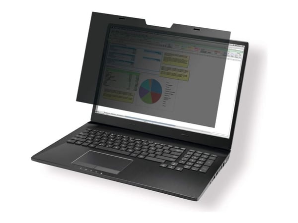 DURABLE - Notebookpersonvernsfilter - 2-veis - avtakbar - magnetisk - 15.6" - anthracite-gray