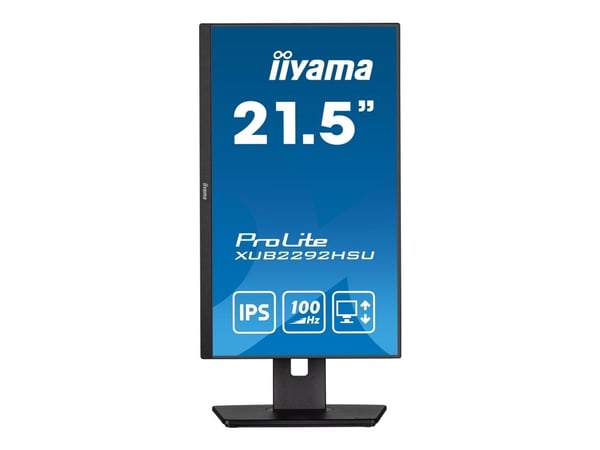 iiyama ProLite XUB2292HSU-B6 - LED-skjerm - 22" (21.5" synlig) - 1920 x 1080 Full HD (1080p) @ 100 Hz - IPS - 250 cd/m² - 1000:1 - 0.4 ms - HDMI, D...