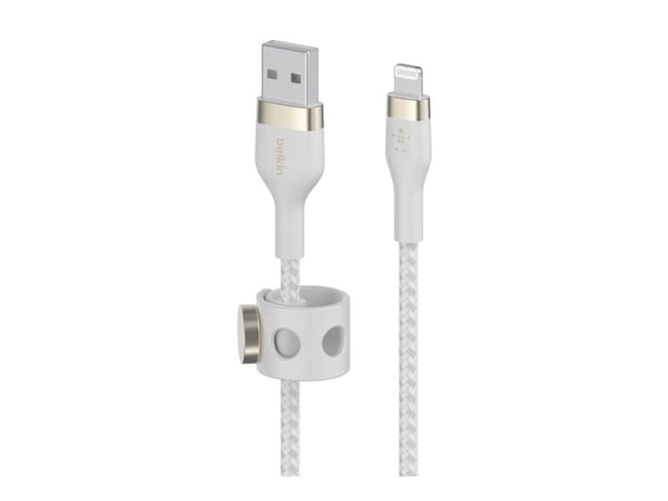 Belkin BoostCharge - Lightning-kabel - USB hann til Lightning hann - 3 m - hvit